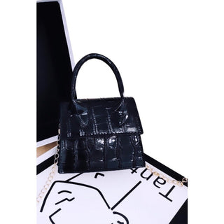 Black *Mini Chain Alligator Print Handbags*