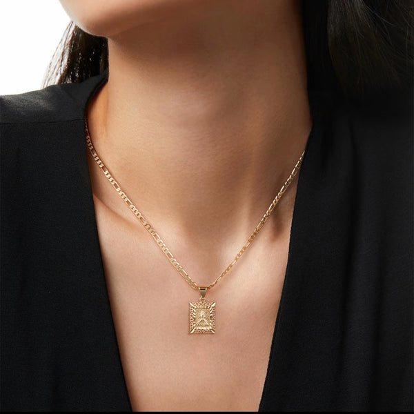 Jewelry initial pendant necklace