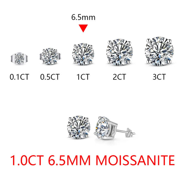 Moissanite Studs