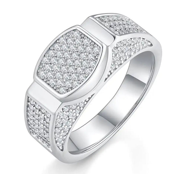 Moissanite Man Ring