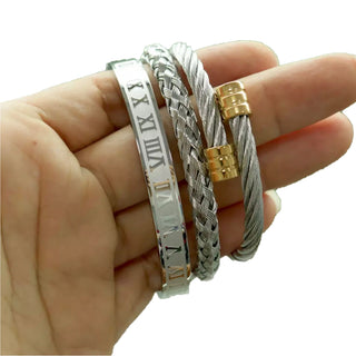3pcs/Set Titanium Steel Bracelet