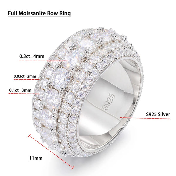 Moissanite Man Ring