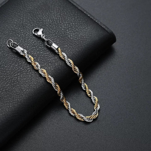 Black *Stainless Steel Gold color Titanium Steel Bracelet*
