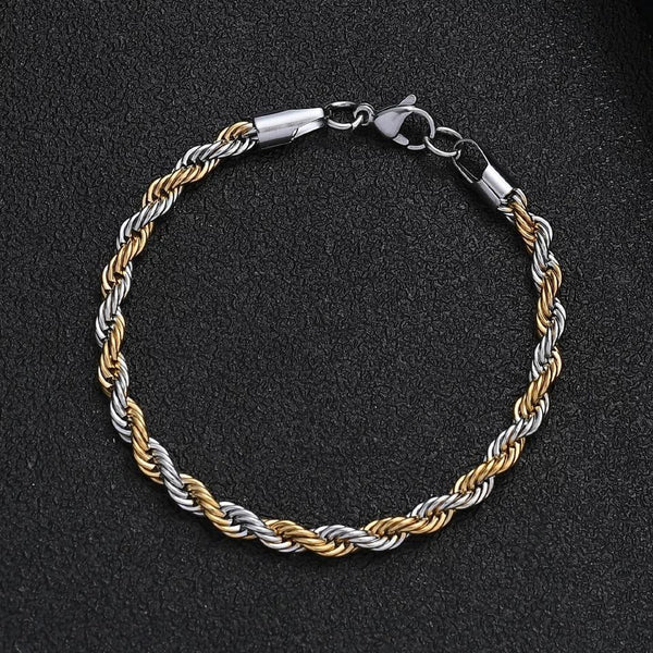 Dim Gray *Stainless Steel Gold color Titanium Steel Bracelet*