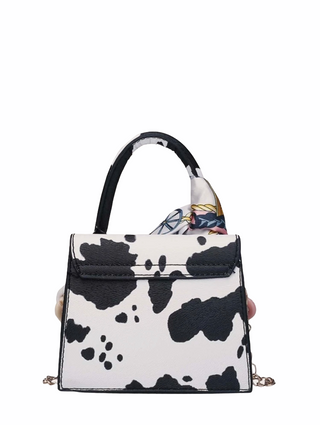 Scarf Decor Satchel Bag