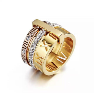 Tan *Mix color Rhinestone Ring*