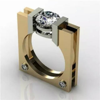 Dark Khaki *Vintage White Sapphire Ring*