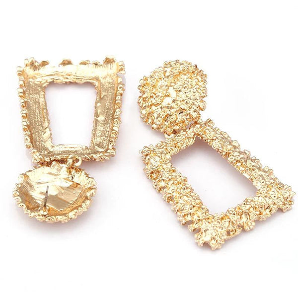 Tan *Vintage Geometric Stud Earrings*