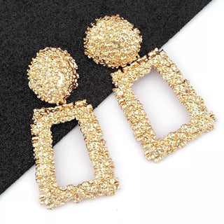 Tan *Vintage Geometric Stud Earrings*