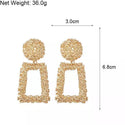 Tan *Vintage Geometric Stud Earrings*