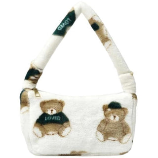 Buy multicolor Fluffy white Bag