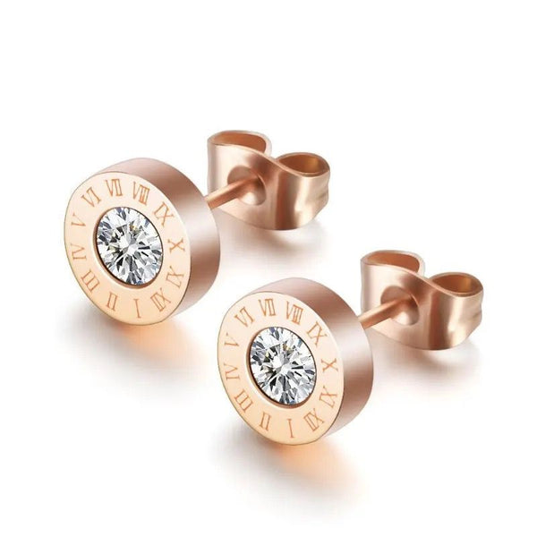 Roman Numeral Stud Earrings