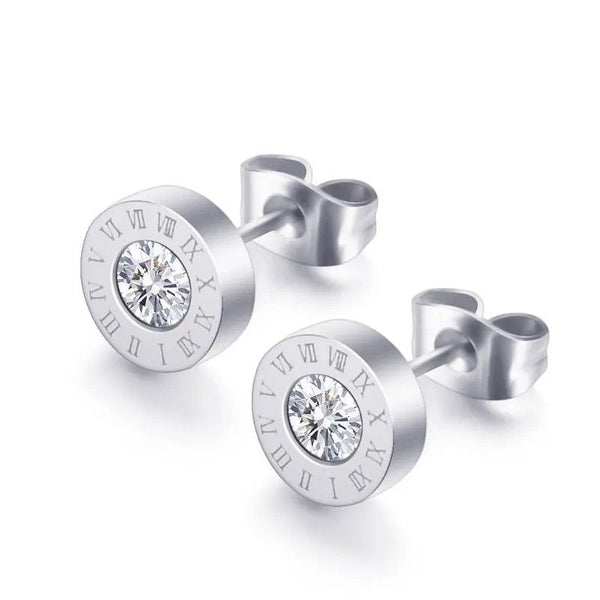 Roman Numeral Stud Earrings