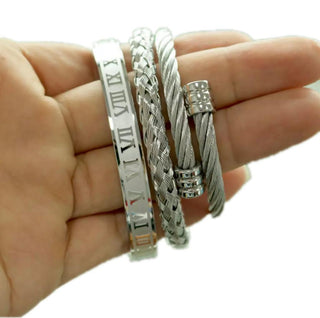 3pcs/Set Titanium Steel Bracelet